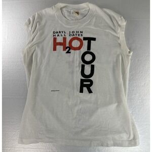 VTG 1983 Hall & Oates H2O Tour Sleeveless Tank Top Mens Large RARE Muscle Tee